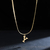 Colar snake com pingente letra inicial do nome - banhado a ouro 18k