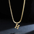 Colar snake com pingente letra inicial do nome - banhado a ouro 18k - loja online