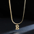 Colar snake com pingente letra inicial do nome - banhado a ouro 18k