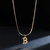 Colar snake com pingente letra inicial do nome - banhado a ouro 18k - ViaIve