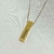 Colar Personalizado Retangular com Nome em resina banhado a ouro 18k - comprar online