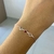 Pulseira com Corações e Ponto de Luz Rosa em Prata 925 - comprar online