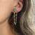 Brinco ear line com zircônia verde banhado a ouro 18k - comprar online