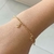 Pulseira infantil com pêndulos de cristais banhada a ouro 18k - comprar online