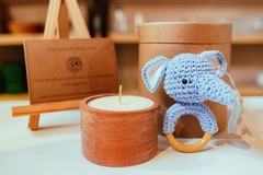 Box sonajero Elefante celeste