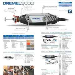 MINITORNO DREMEL 3000 N10 CON 10 ACCESORIOS DREMEL - comprar online