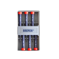 DESTORNILLADOR BREMEN® RELOJERO JGO. 6 PZS.(PH.0 PH.1 SL1,4 SL2,0 SL 2,4 IPHONE T08)