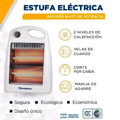 ESTUFA ELECTRICA CUARZO CHICA INDELPLAS - comprar online