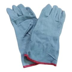 GUANTES DESCARNE GRIS PUÑO CORTO CUERO