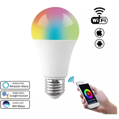 Lampara Led Smart Rgb 9w Wifi Bluetooth 220v Luz Fría Cálida - comprar online