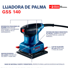 Lijadora Orbit Bosch Gss140 220w 14.000 Rpm 79dba 112x101 en internet