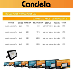 Reflector Proyector Led Exterior 100x Luz Fría Candela 7275 - tienda online