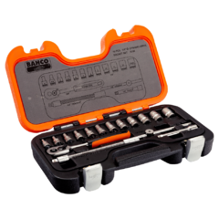 SET BOCALLAVES Y ACCES, ENC, 1/4" C/PLASTICA S160A BAHCO