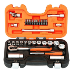 SET BOCALLAVES Y ACCESORIOS ENC, 3/8" C/PLASTICA S330AF (PULGADAS) BAHCO