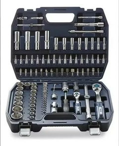 SET BOCALLAVES CON ACCESORIOS Enc 1/2" y 1/4" x 94 PIEZAS (SATINADO) BREMEN 6380