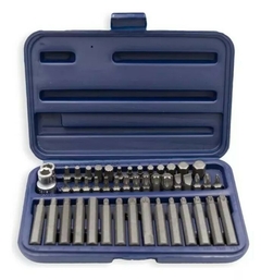 SET DE PUNTAS TORX/ALLEN/MULTI ESTRIA/PL/PH x 46 Piezas BREMEN 4180