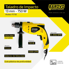 TALADRO DE IMPACTO 13 MM - 750 W BAROVO - comprar online