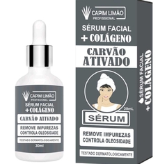 Sérum Facial + Colágeno - Carvão Ativado - Capim Limão 30 Ml