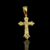 CRUCIFIXO TRINDADE PEQUENO - 3CM X 2 CM - BANHADO A OURO 18K