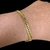 PULSEIRA GROUMET DUPLA FECHO TRADICIONAL (5mm) 21cm - BANHADO A OURO 18K