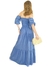 Vestido Longo Lastex Lótus - Azul bordado - comprar online