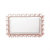Mini Travessa Retangular de Cristal Coração Borda Rosa 10,5x6,5x1,5cm Lyor na internet