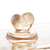 Manteigueira com Tampa de Cristal Coração Âmbar metalizado 17x10cm na internet