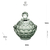 Potiche Decorativa Cristal Angel Verde 11x11cm - loja online