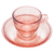 Xícara para Café com Pires em Cristal Pearl Rosa - 80ml