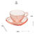 Xícara de Cristal de Chumbo Para Chá Com Pires de Bolinhas Pearl Rosa - 180 ml - loja online