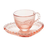 Xícara de Café Cristal com Pires Coração Pearl Rose 85ml Wolff o - comprar online