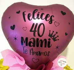 Globo corazón 18" Personalizado - Mathys Variedades