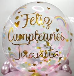 Globo Burbuja Personalizado+Confeti - comprar online