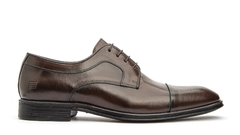 7502 | Sapato Derby Social Cap Toe Masculino em Couro