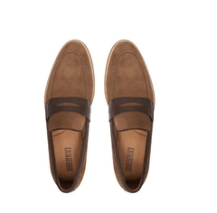 5102 | Sapato Social Masculino Penny Loafer Camurça - Sergio's