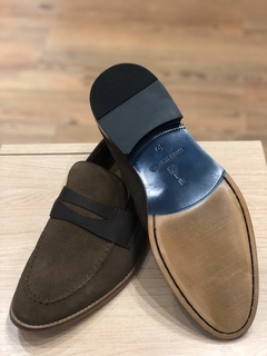 5102 | Sapato Social Masculino Penny Loafer Camurça na internet