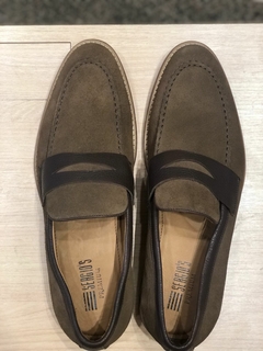 5102 | Sapato Social Masculino Penny Loafer Camurça