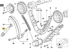 Imagen de Tensor de cadena de distribución para motores M60 / M62 BMW#11317531813