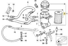 Imagen de Filtro de aceite para motores M60 / M62 / S62 BMW#11427510717