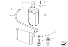 Deposito de expansion para motores M60 / M62 / M73 BMW#17111741167