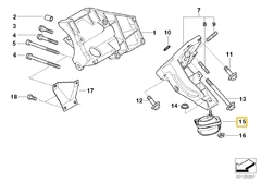 Pata de motor izquierda para motores M62 BMW#22111092823 - tienda online