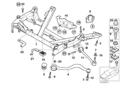 Brazo tensor delantero izquierdo para BMW Serie 5 1996-2003 (E39) - Motores 6 cilindros - BMW#31122341219 en internet