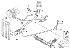 Manguera direccion hidraúlica (enfriador a depósito) BMW#32411094306 - comprar online