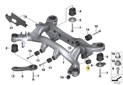 Buje interior del brazo de control trasero inferior BMW#33326770829 - Repuestitos