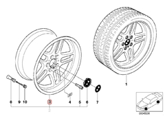 Llanta Style 37 delantera para E39 BMW#36112229635 - Repuestitos