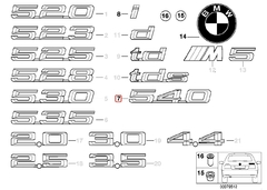 Emblema de baul "540" E39 y E34 BMW#51148148824 en internet