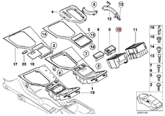 Portaobjetos consola central E39 BMW#51168159698 - Repuestitos