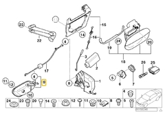 Manija de puerta interior derecha BMW#51218226050 - Repuestitos