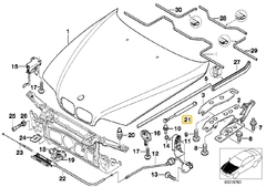 Amortiguador de capot para E39 BMW#51238174866 - tienda online