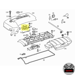 Válvula PCV para motores Mercedes Benz OM612 MB#A6110160334 - Repuestitos